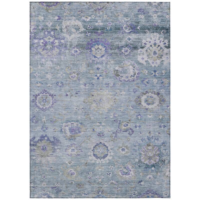 HomeRoots Floral Traditional Rectangle Outdoor Rug