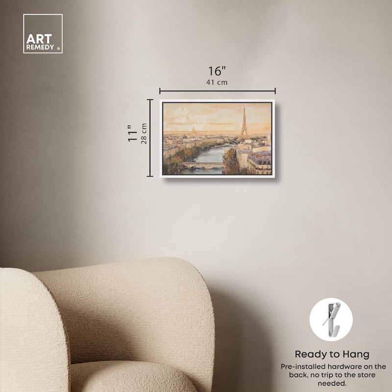 Sunrise Paris Canvas by Art Remedy