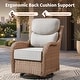 preview thumbnail 172 of 199, Outdoor Patio Sofa Swivel Chair with 6-Inch Thick Cushions Set