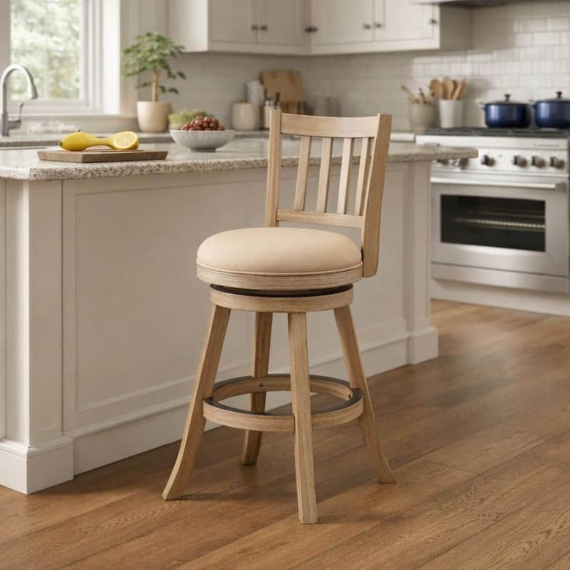 Sheldon Swivel Counter Stool - Oatmeal