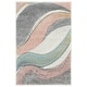 preview thumbnail 91 of 128, SAFAVIEH Hollywood Deep Mid-Century Modern Abstract Rug 2' x 3' - Grey/Pink