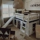 preview thumbnail 7 of 15, Max and Lily Classic Twin over Twin Low Bunk with Easy Slide and Curtain