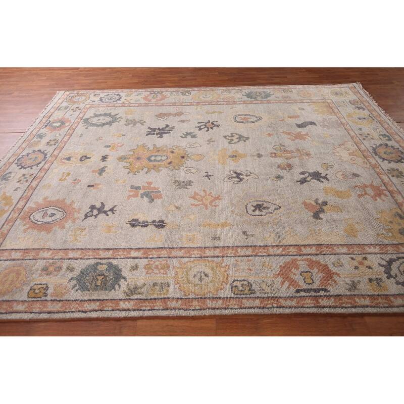 Oushak Indian Area Rug Handmade Oriental Wool Carpet - 7'10" x 10'2"