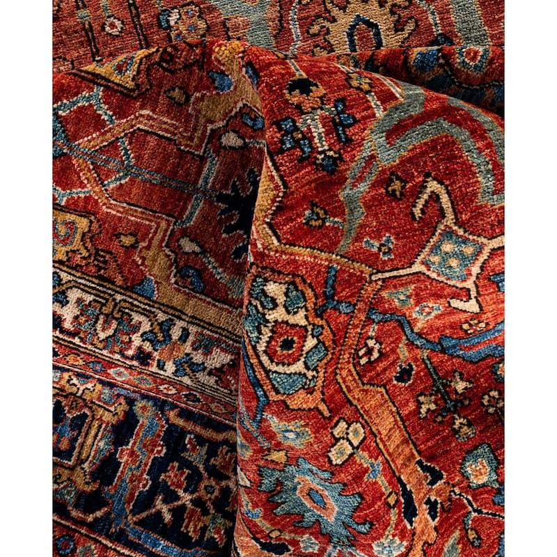 Serapi One-of-a-Kind Hand-Knotted Area Rug - Red - 9' 3" x 12' 0"