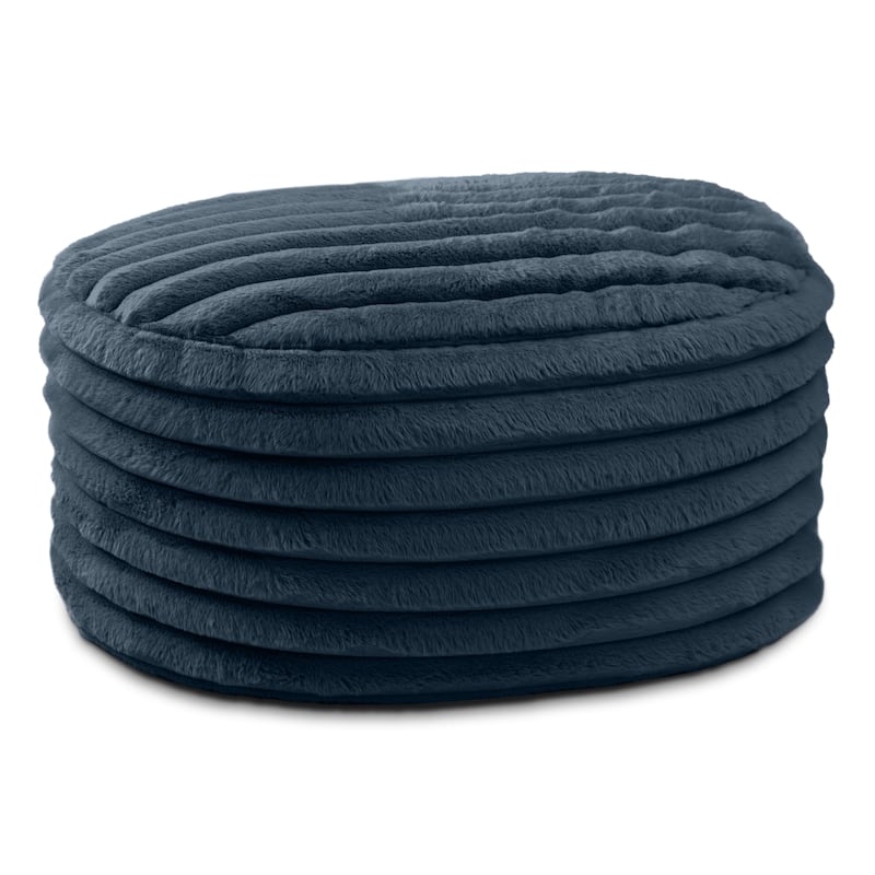 Jaxx Paran Pouf - Fluffy Faux Fur Ottoman for Modern Interior Design