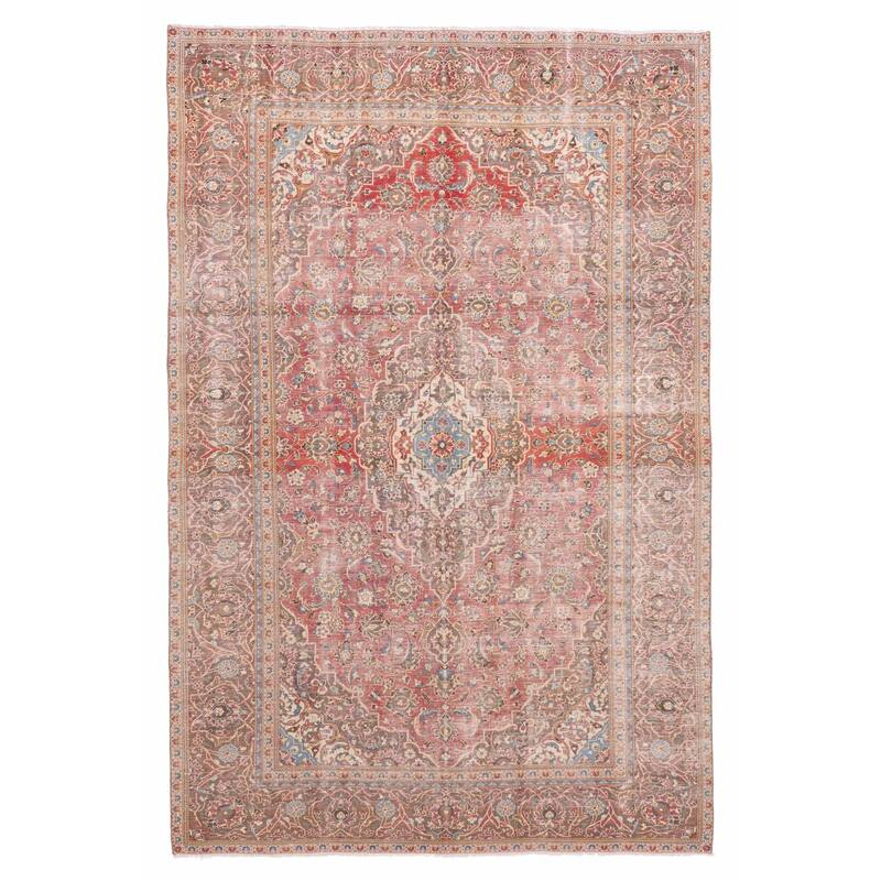 ECARPETGALLERY Hand-knotted Antalya Vintage Red Wool Rug - 7'6 x 11'3