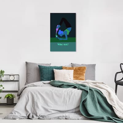 Wynwood Studio Canvas Sports and Teams Why Not Wine Brown and Modern & Contemporary Wall Art Canvas Print