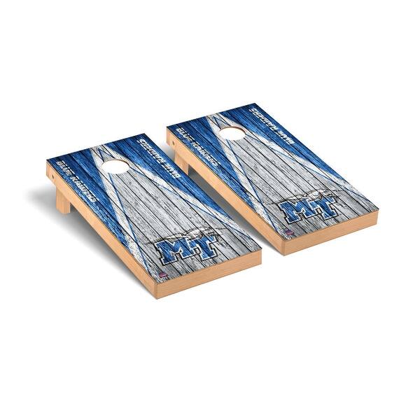 slide 2 of 5, Middle Tennessee State Blue Raiders Triangle Cornhole Board Set
