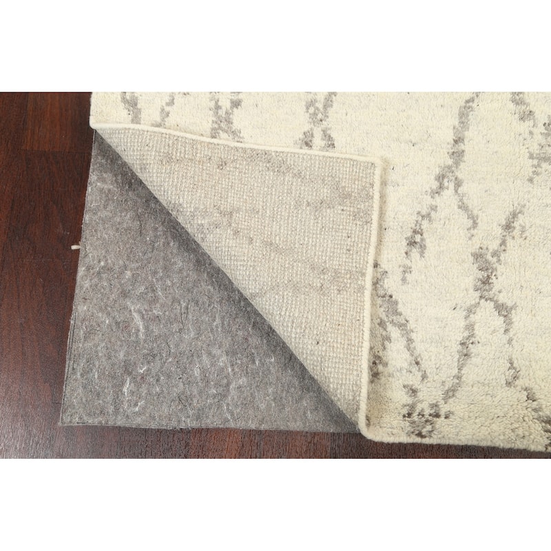 Geometric Contemporary Moroccan Oriental Wool Area Rug Hand-knotted - 5'2" x 7'7"