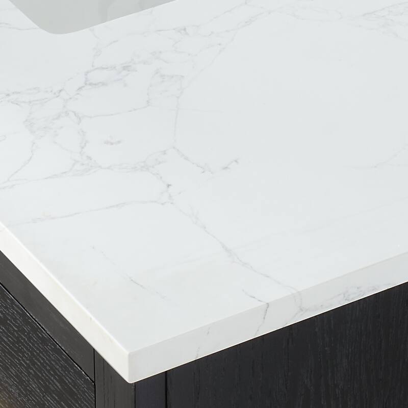 Altair Gazsi Bathroom Vanity with Composite Stone Countertop with Mirror