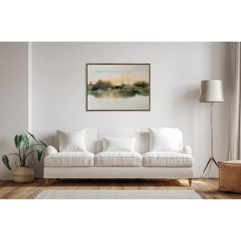 Kate and Laurel Sylvie Tranquil Meadows Framed Canvas by Amy Lighthall