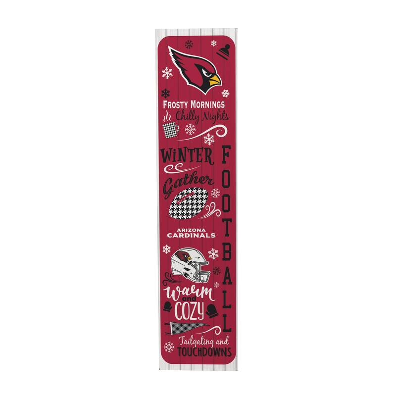 47" Double Sided Seasonal Porch Leaner, Arizona Cardinals - 47" x 11.25"