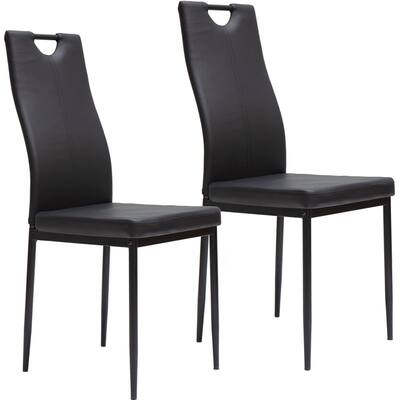SICOTAS Dining Chairs Set of 2 Living Room Chairs (Black) - N/A
