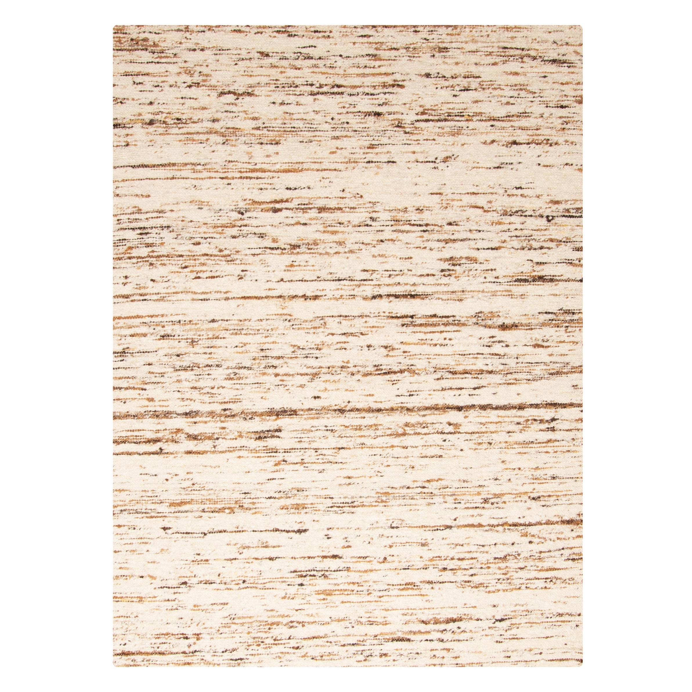 ECARPETGALLERY Braid weave Sienna Cream Wool Rug - 5'2 x 7'0