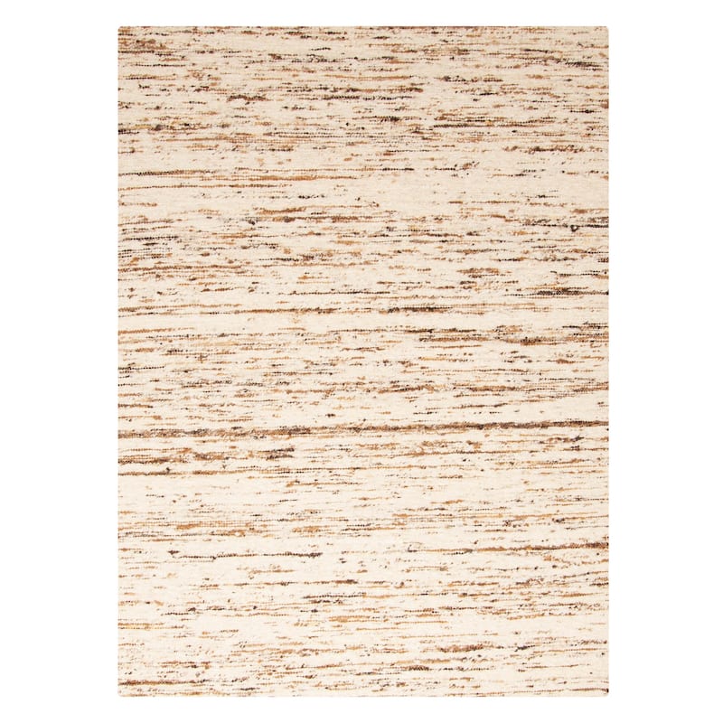 ECARPETGALLERY Braid weave Sienna Cream Wool Rug - 5'2 x 7'0