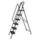 preview thumbnail 4 of 10, Black 6-Step Compact Metal Step Stool Ladder