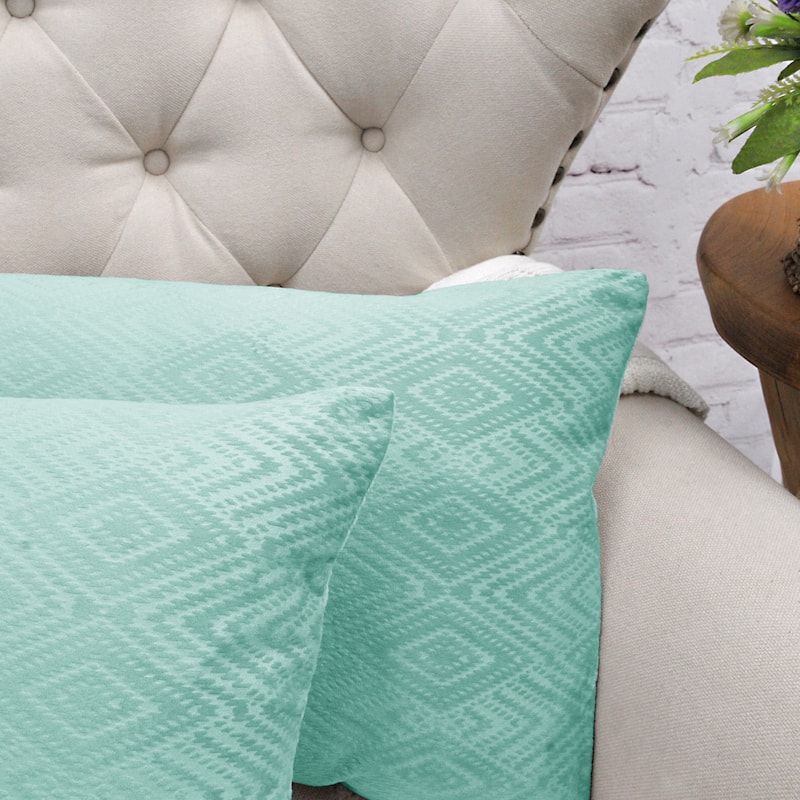 Tonopah Ikat Velvet Throw Pillow Cover Set, NO INSERT