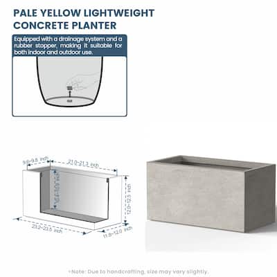 Tall Concrete Rectangle Plant Boxes / Large Indoor and Outdoor Flower Planters