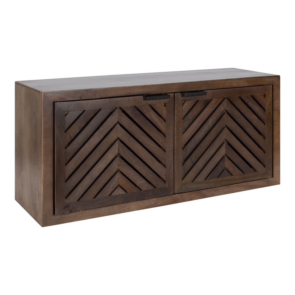 Kate and Laurel Mezzeta Decorative Wood Wall Cabinet
