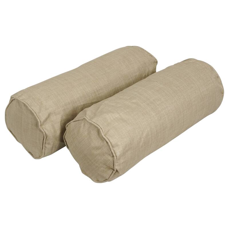 Delaney Corded Indoor/Outdoor Bolster Pillow (Set of 2) - Sandstone