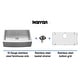 preview thumbnail 7 of 8, Karran Farmhouse/Apron Stainless Steel 33 in. Single Bowl Sink Kit