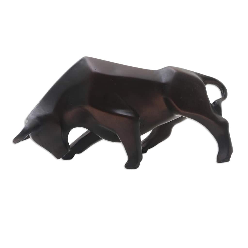 Novica Handmade Determined Cement Statuette