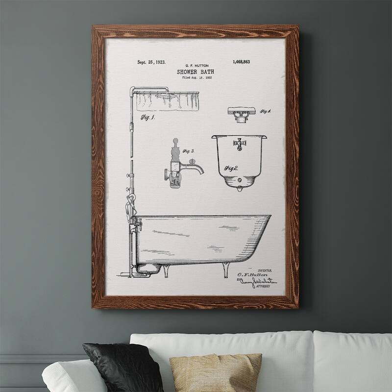 Vintage Bath I-Premium Framed Canvas - Ready to Hang