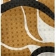 preview thumbnail 3 of 2, 72" x 72" - Brown Floral Fabric Textured Glam luxury Shower Curtain With 12 Metal Roller Ball Hooks