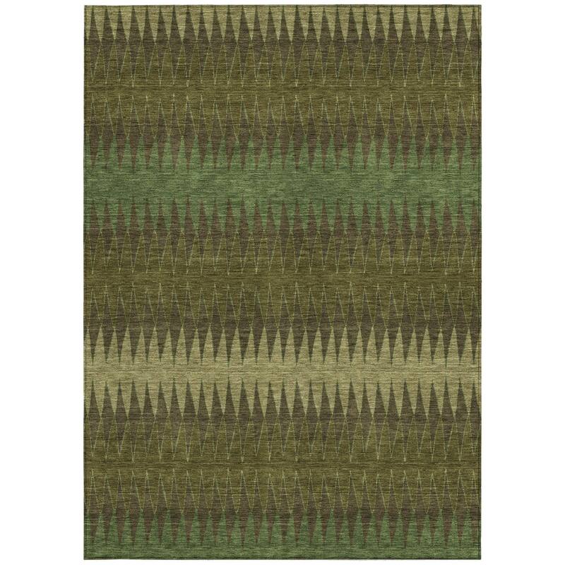 HomeRoots Striped Transitional Rectangle Outdoor Rug