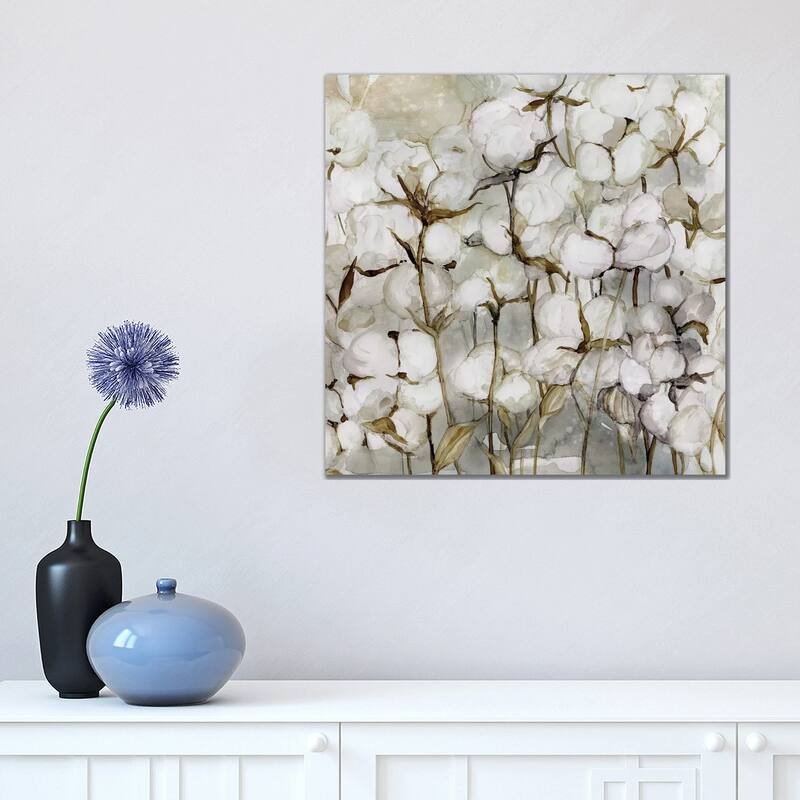iCanvas "Cotton Field" by Carol Robinson Canvas Print - 18x18x1.5