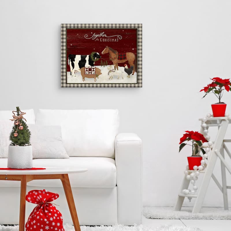 Together for Christmas by Beth Albert Canvas Art Print