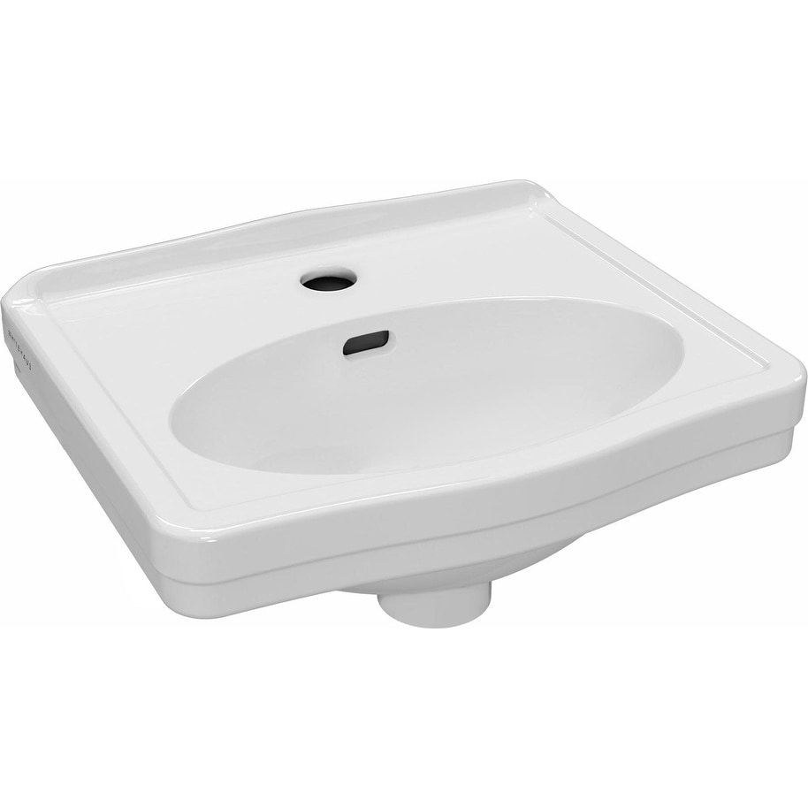 Whitehaus B-LO944 15" Oval Vitreous China Wall Mounted Bathroom Sink