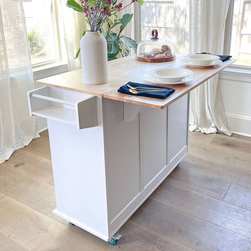 MAISON ARTS Rolling Kitchen Island Cart on Wheels