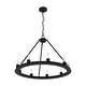 preview thumbnail 3 of 9, Hunter 30" Saddlewood 9-Light Chandelier - Dining Room, Entry - Farmhouse, Industrial, Wagon Wheel