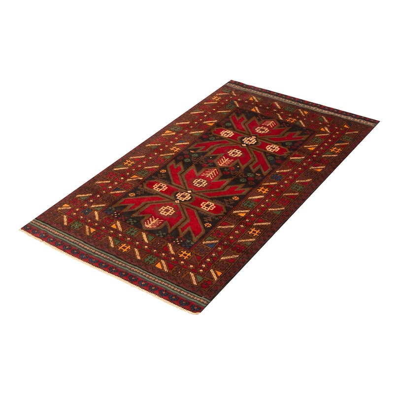 ECARPETGALLERY Hand-knotted Teimani Black Wool Rug - 3'5 x 6'3