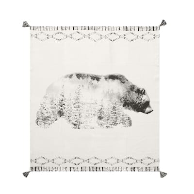 Bear Forest Printed Throw Blanket