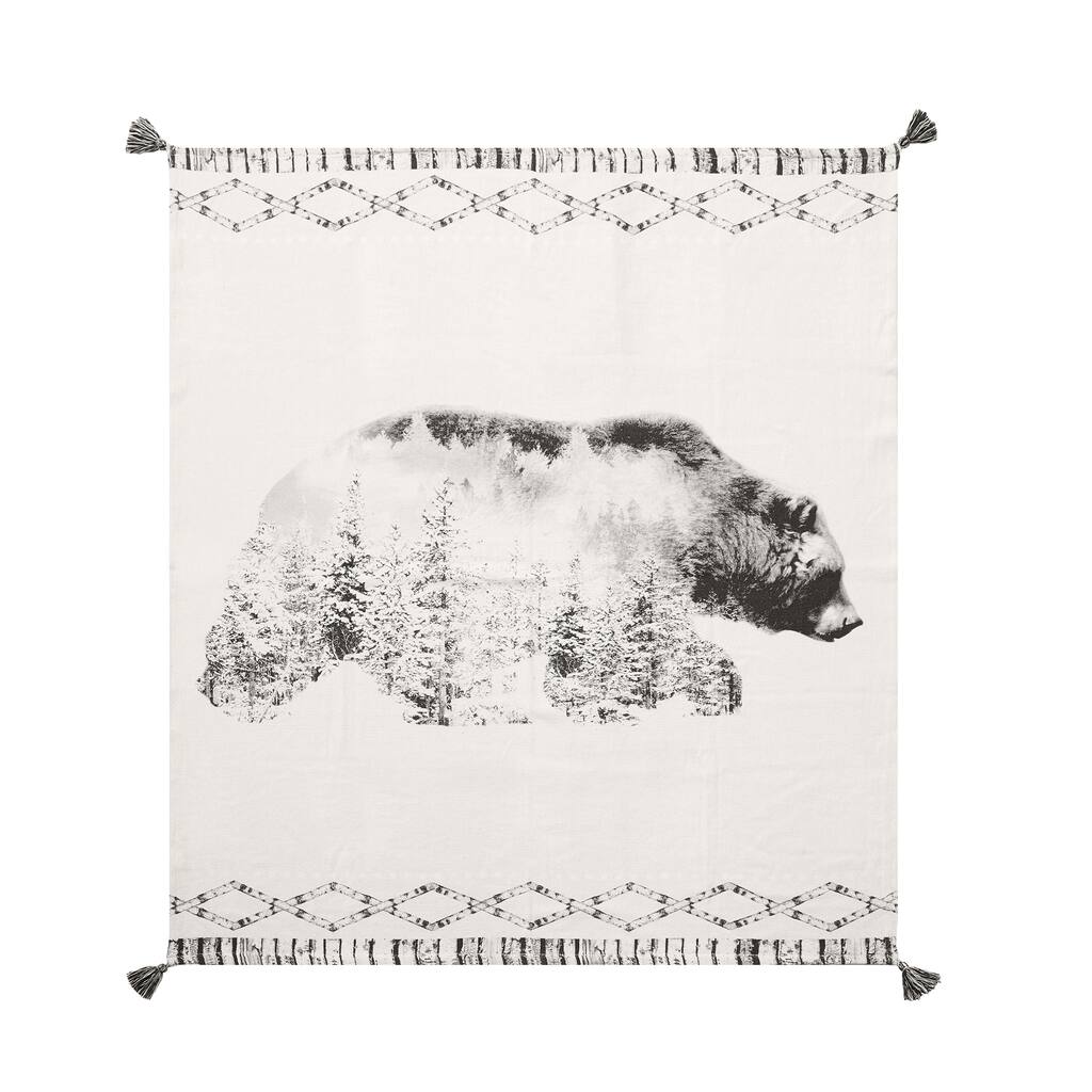 Bear Forest Printed Throw Blanket