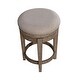 preview thumbnail 5 of 5, City Scape Burnished Beige Upholstered Swivel Console Stool - Width 17" x Depth 17" x Height 25"