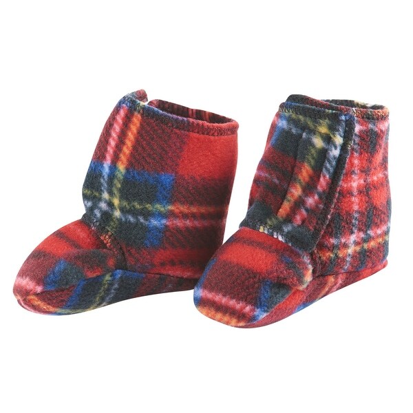 tartan baby booties