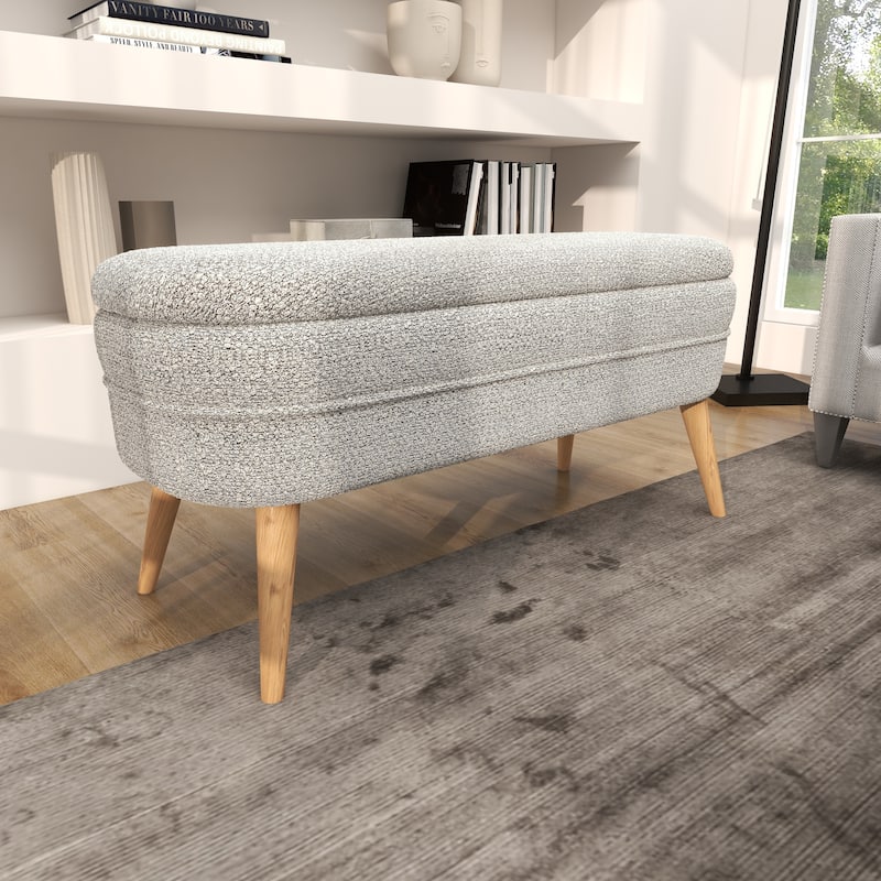 Wood Contemporary Storage Bench - 40 x 16 x 19