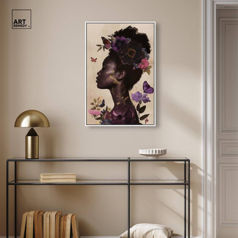 Burgundy Nectar Canvas by Art Remedy