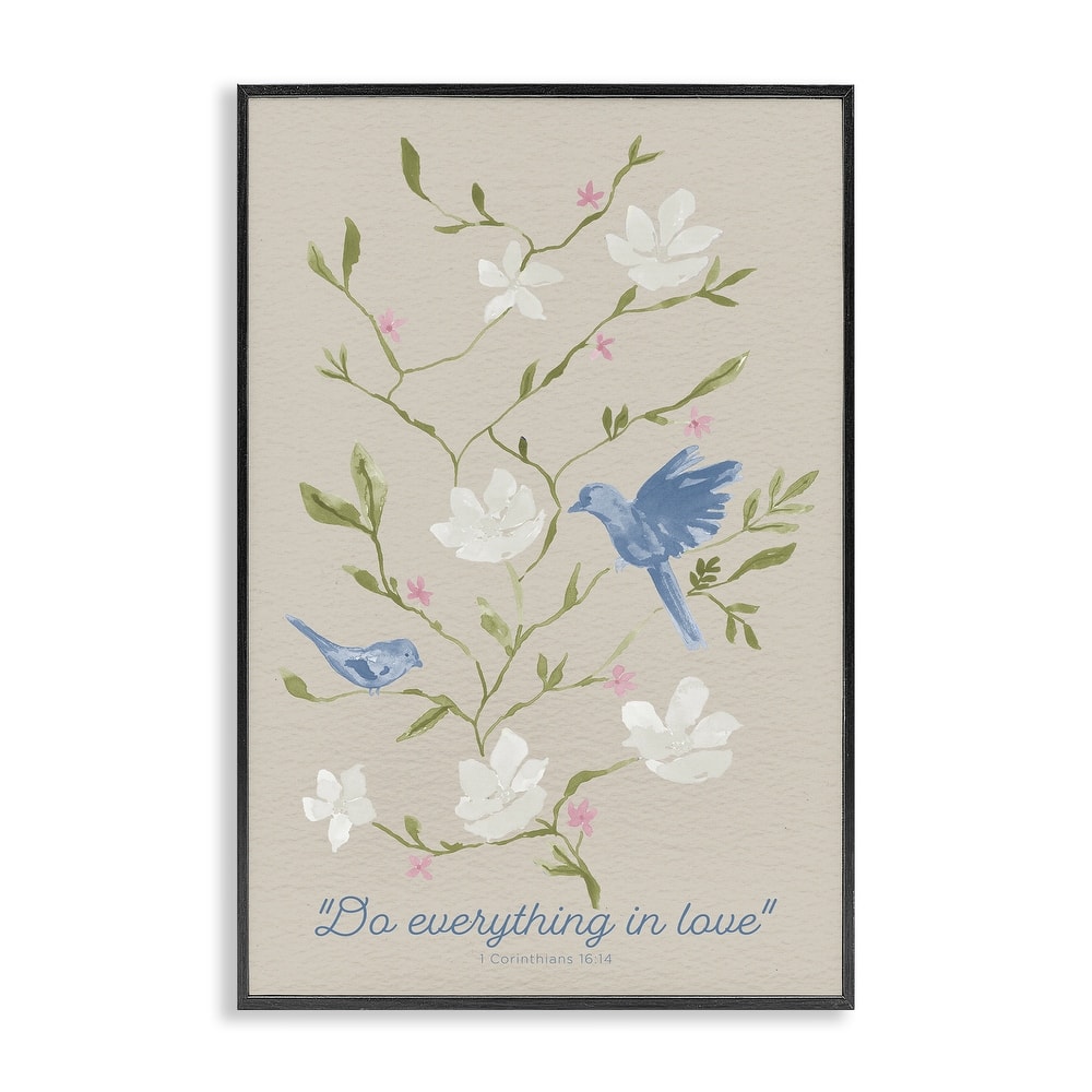 Stupell Floral Do Everything In Love Framed Giclee Art Design By Lucille Price