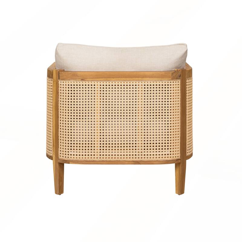 Outdoor Patio Cushioned Arm Chair Set of 2