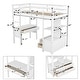 preview thumbnail 5 of 10, Twin Loft Bed with Built-in Desk with Two Drawers, and Storage Shelves and Drawers, White/Gray