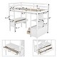 preview thumbnail 5 of 10, Twin Size Loft Bed with Desk with Drawers and Shelves, White