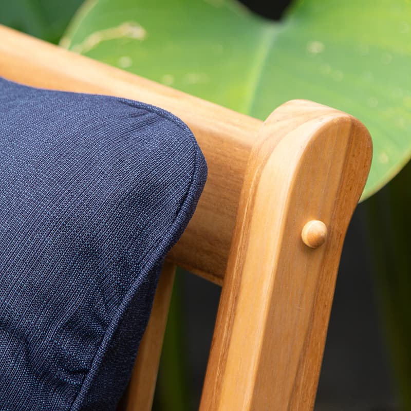 Cambridge Casual Lowell Teak Patio Club Chair with Ottoman