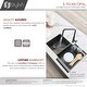 preview thumbnail 9 of 12, STYLISH 32 inch Graphite Black 16G 50/50 Double Bowl Undermount Kitchen Sink - 32" x 18" x 9"