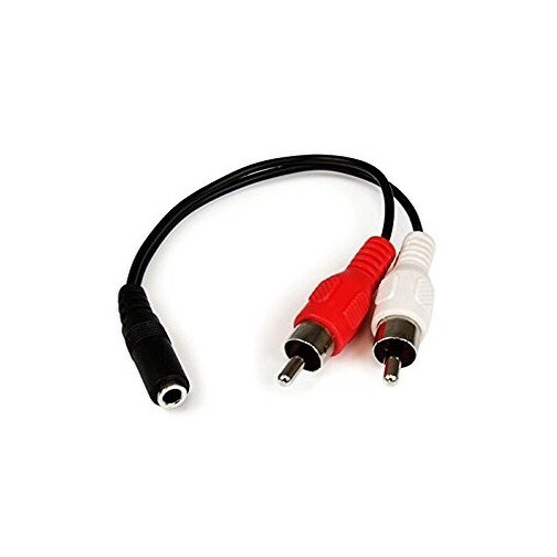 Startech Mufmrca 6" 3.5Mm Female To 2X Rca Male Stereo Splitter Cable Black