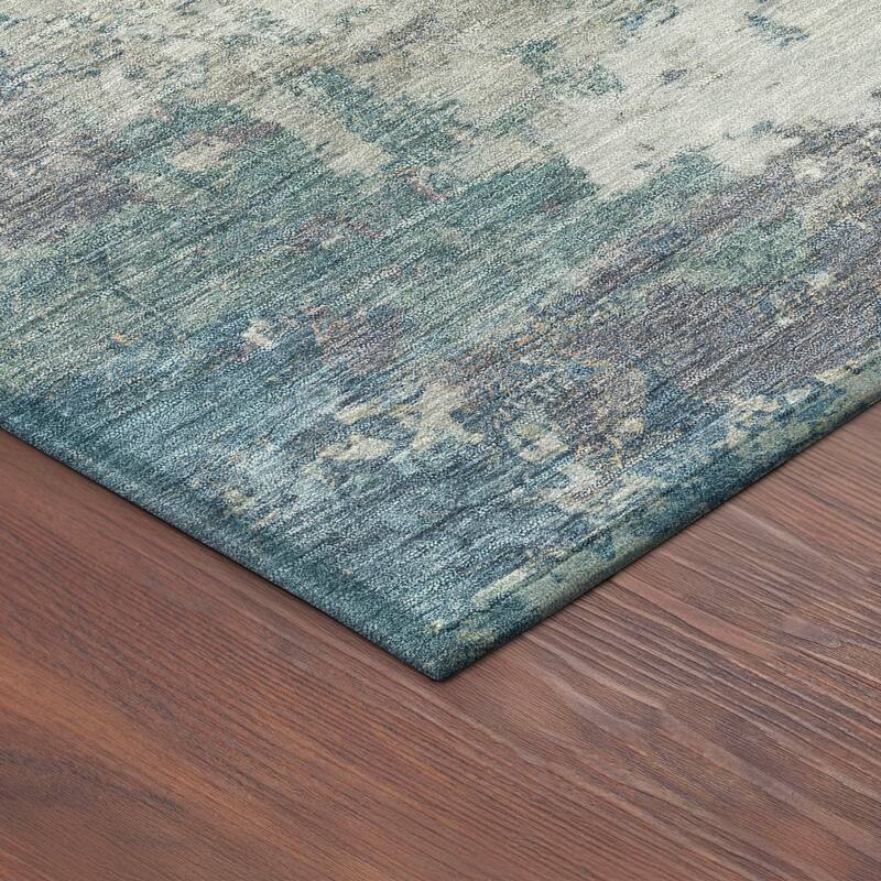 Machine Washable Indoor/ Outdoor Casual Contemporary Chantille Rug