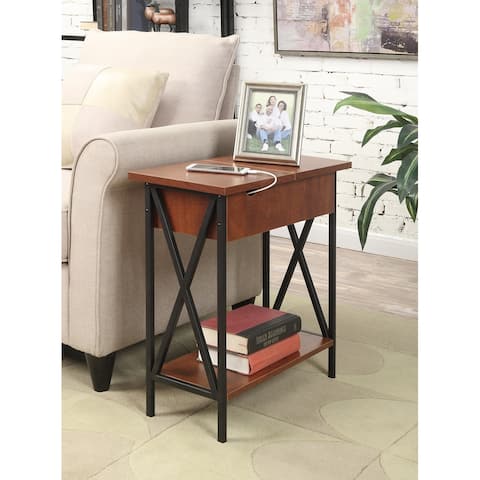 Carbon Loft Ehrlich Flip-top End Table with Charging Station